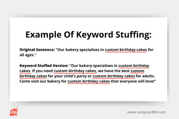 Example of keyword stuffing
