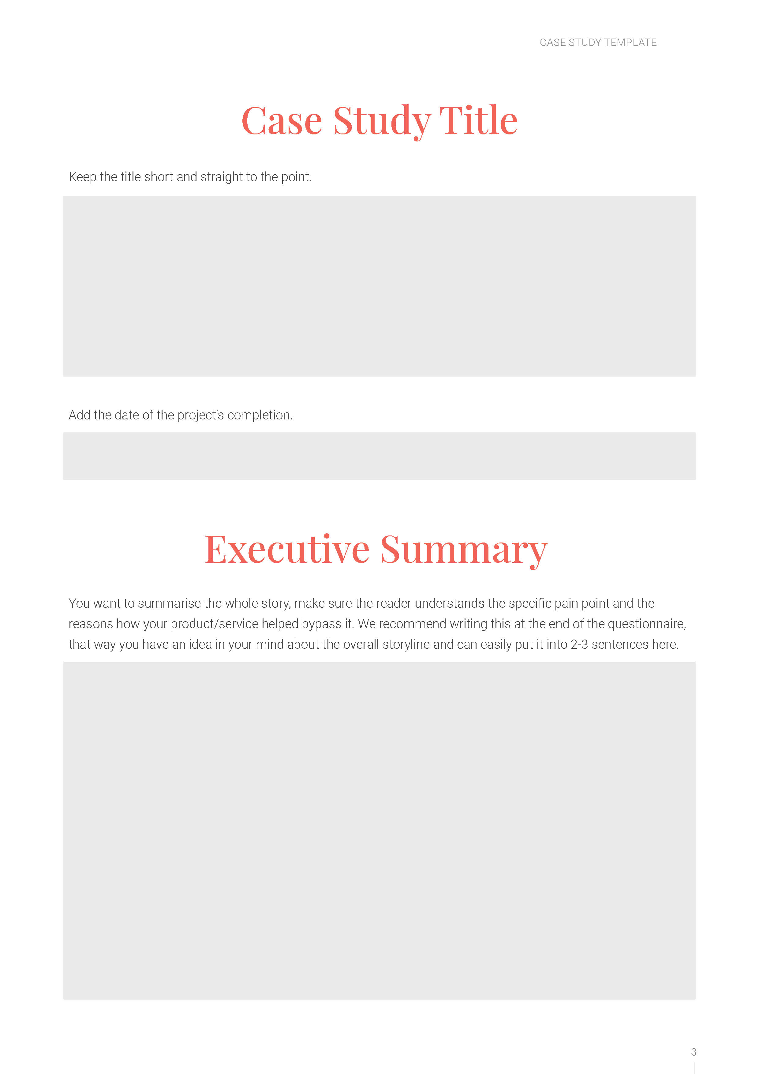 Editable case study template