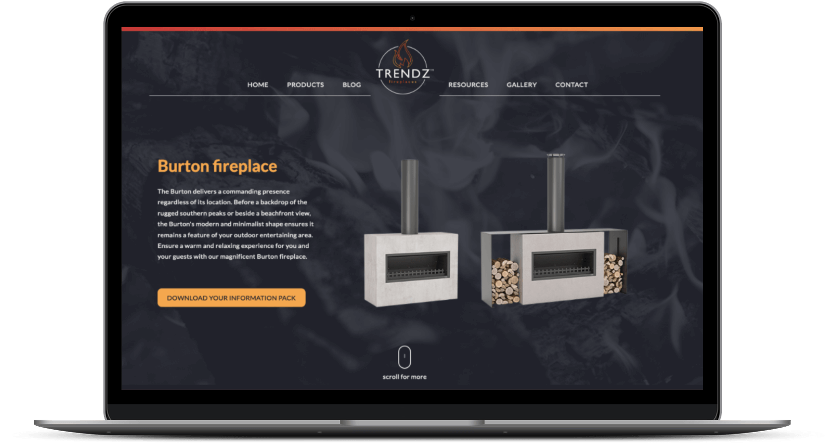 Trendz new website design
