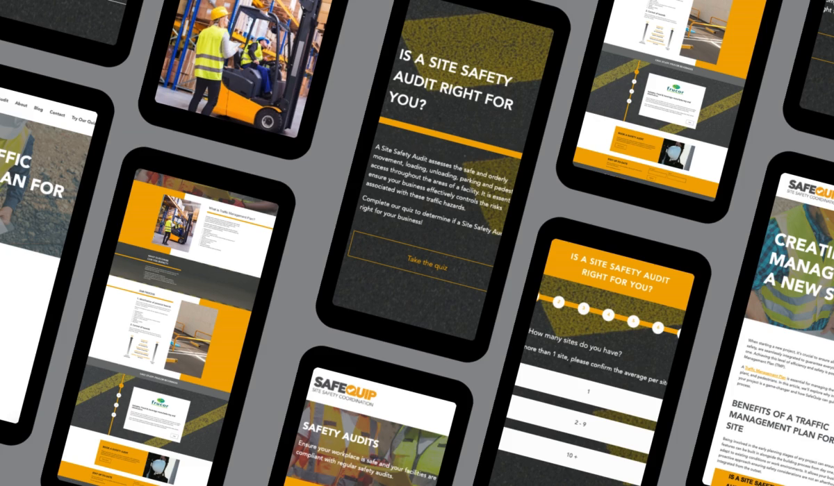 SafeQuip New website design and build