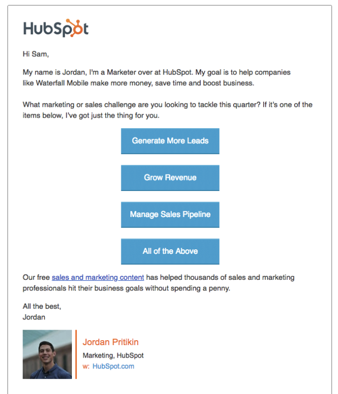 HubSpot email nurturing