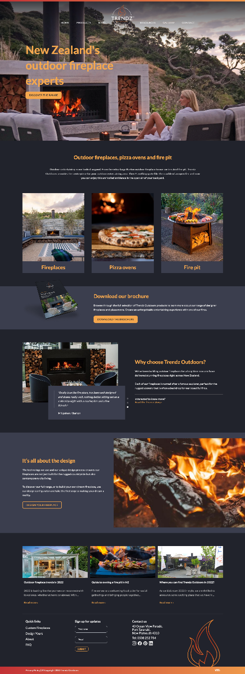 Trendz Outdoors' website by V86